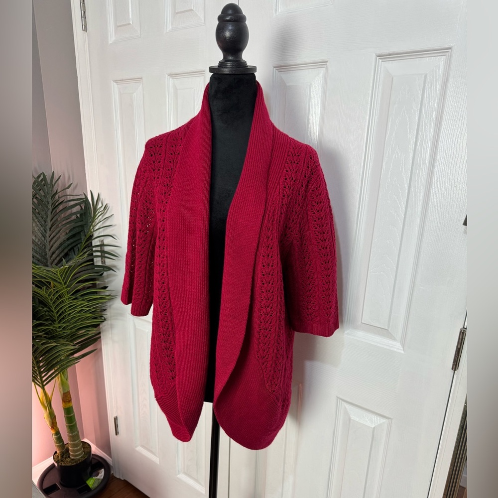 Kim Rogers Cranberry Cardigan | XL